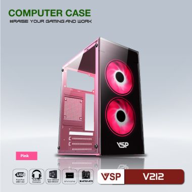 Case VSP V212 - Pink - No fan