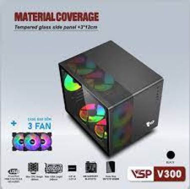 Vỏ Case Máy Tính VSP Gaming V300 - Mini-ATX Black