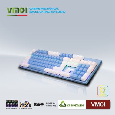 Bàn phím VSP eSport Gaming VM01 - WHITE/BLUE