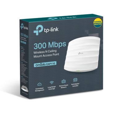 Phát Wifi TP-Link EAP110 Chính hãng (Ốp trần AP, 300Mbps, 1 port PoE Passive, Có sẵn nguồn POE)