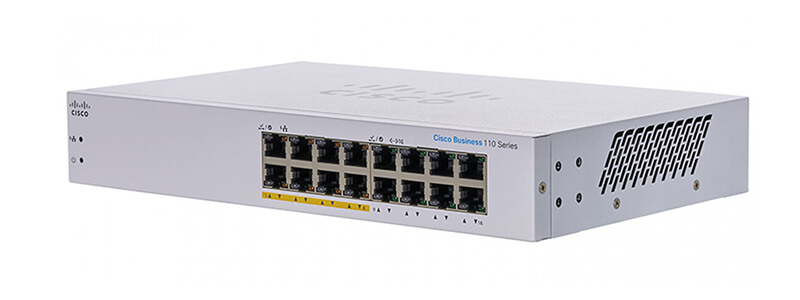 CBS110-16PP-EU - SWITCH CISCO CBS110-16PP-EU SWITCH CISCO 16 PORTS (8 SUPPORT POE WITH 64W POWER BUDGET)