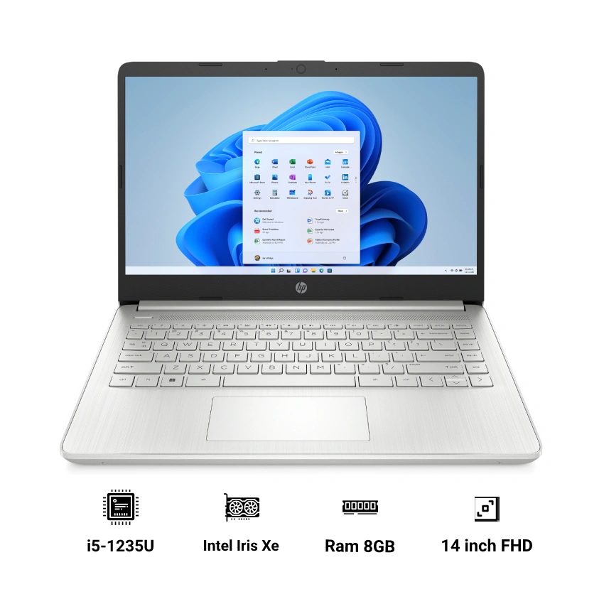 Laptop HP 14s-DQ5099TU (7C0P9PA) (i5-1235U/RAM 8GB/512GB SSD/ Windows 11)